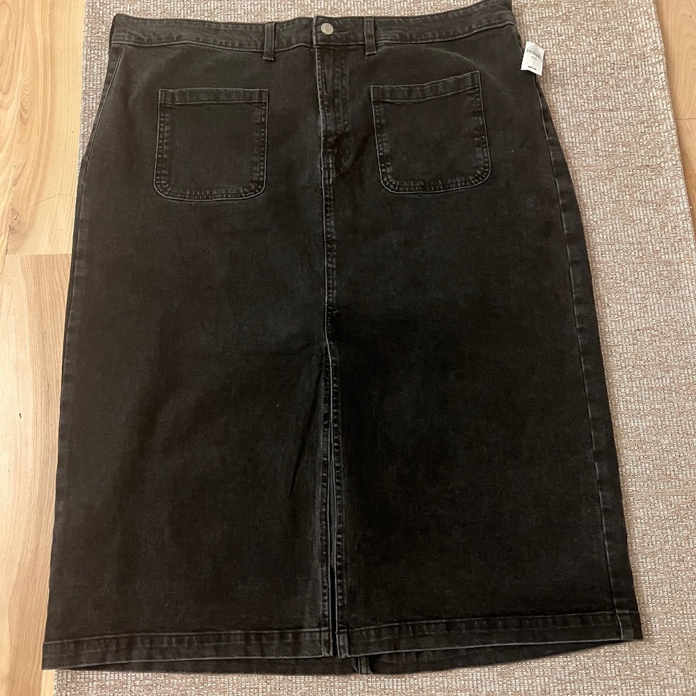 GAP plus size long jean skirt
